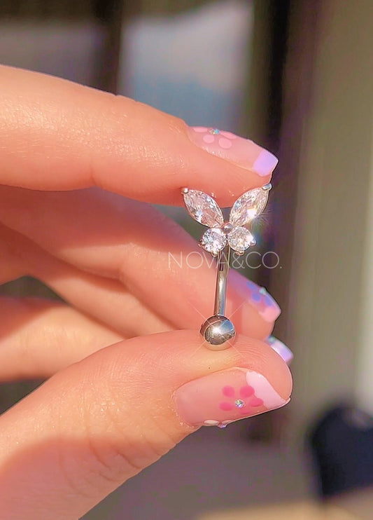 Top Drop Butterfly Belly Ring