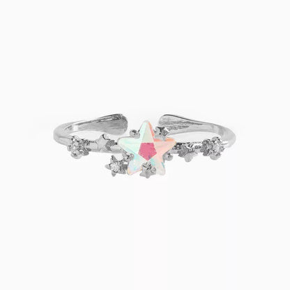 Dainty Opal Star Ring