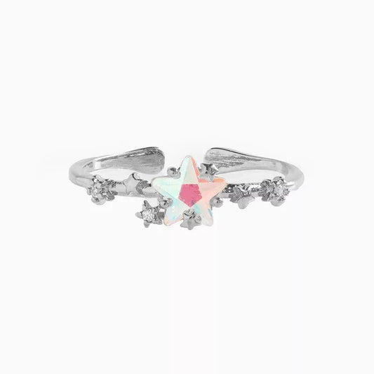 Dainty Opal Star Ring