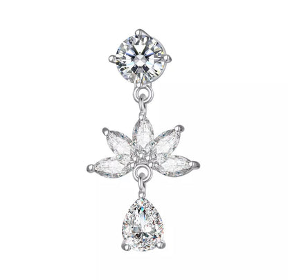 Lotus Top Drop Belly Ring