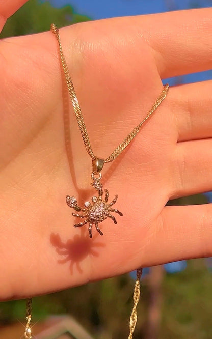 Crab Charm Necklace