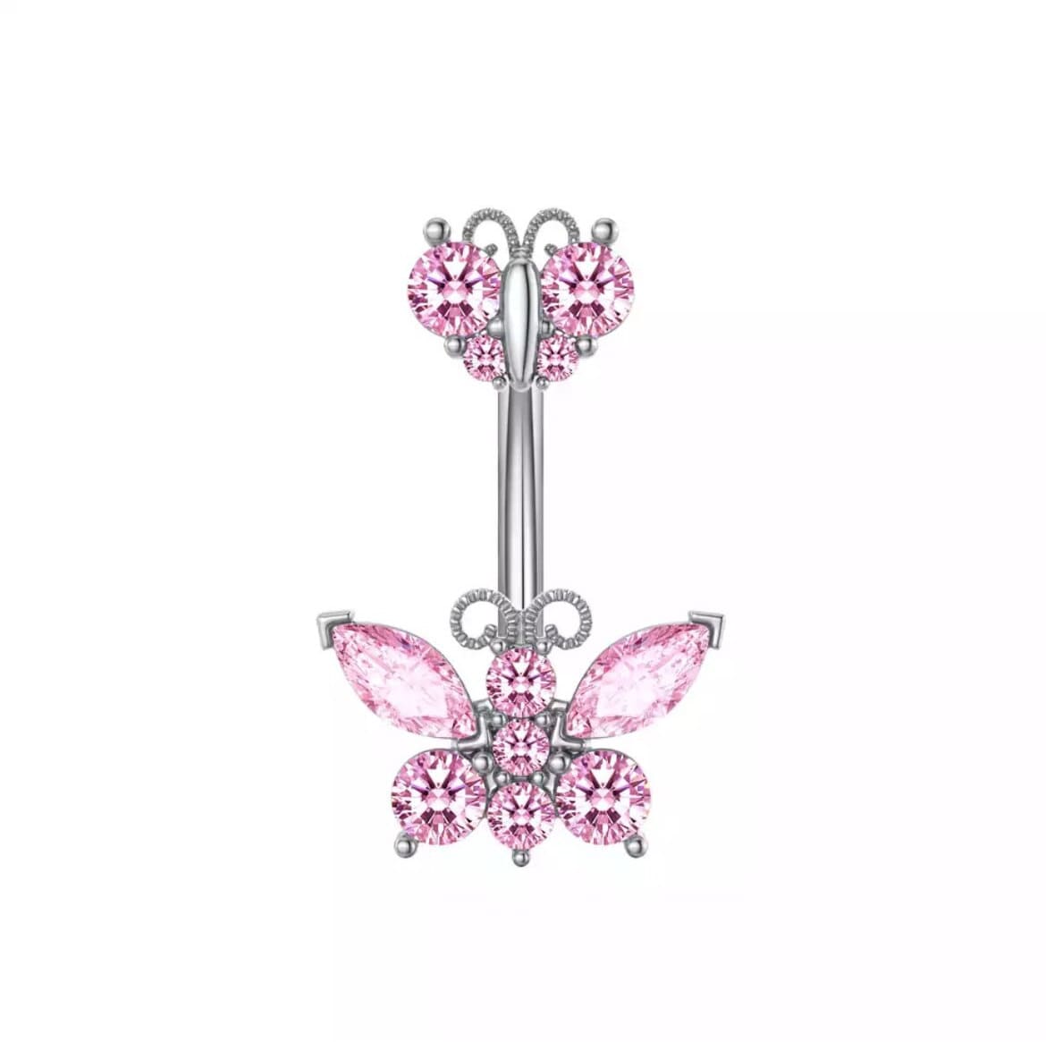 Top Down Butterfly Belly Button Ring