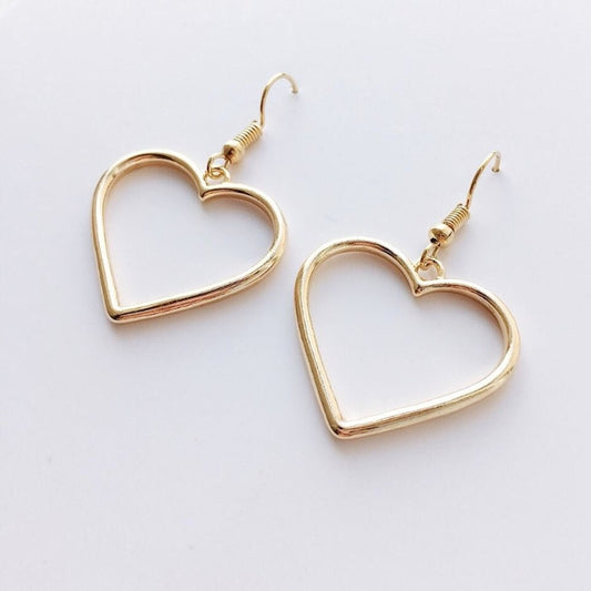 Dainty Heart Hoop Earrings