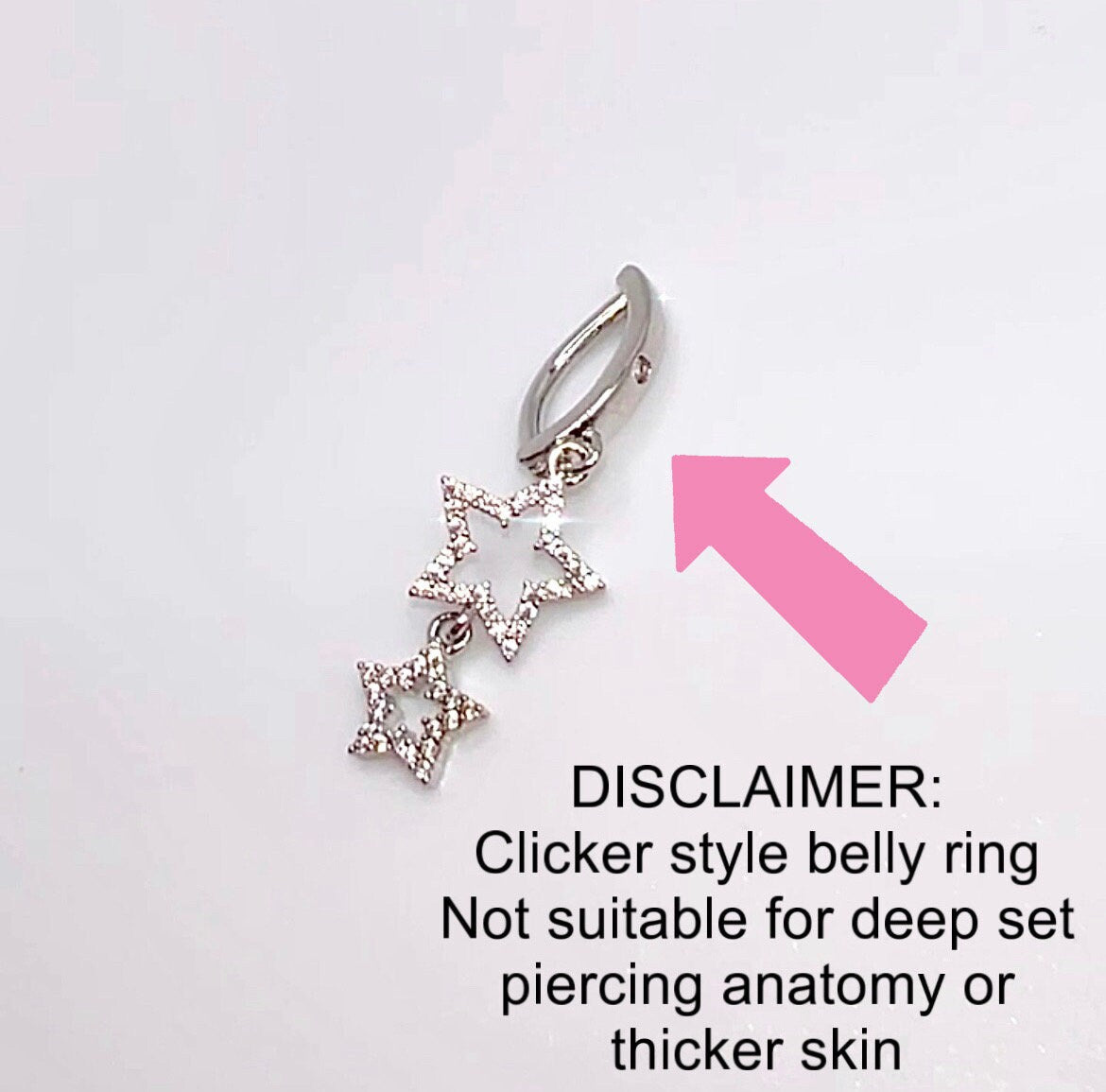 Star Clicker Belly Ring