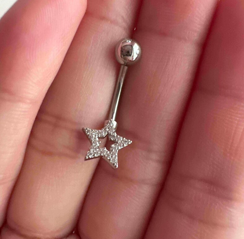 Minimalist Star Belly Button Ring