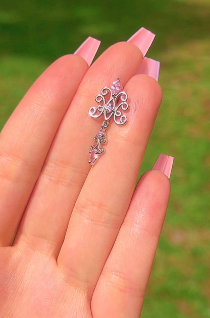 Pink Finley Top Drop Belly Ring