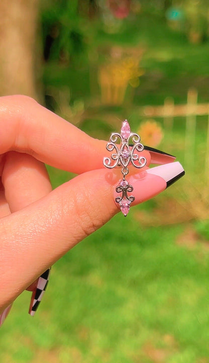 Pink Finley Top Drop Belly Ring