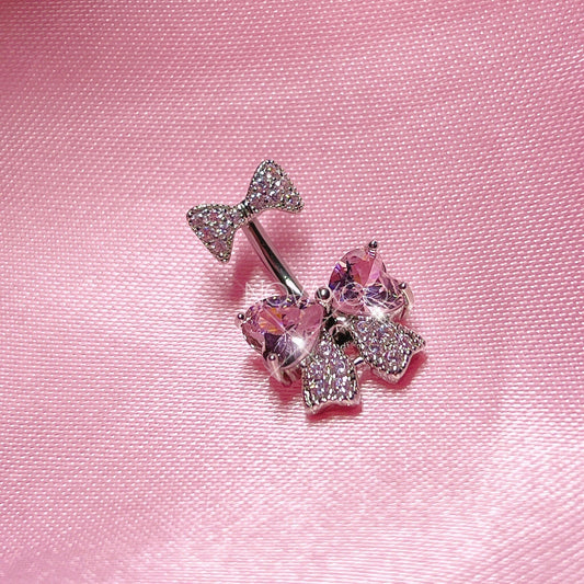 Double End Bow Belly Button Ring