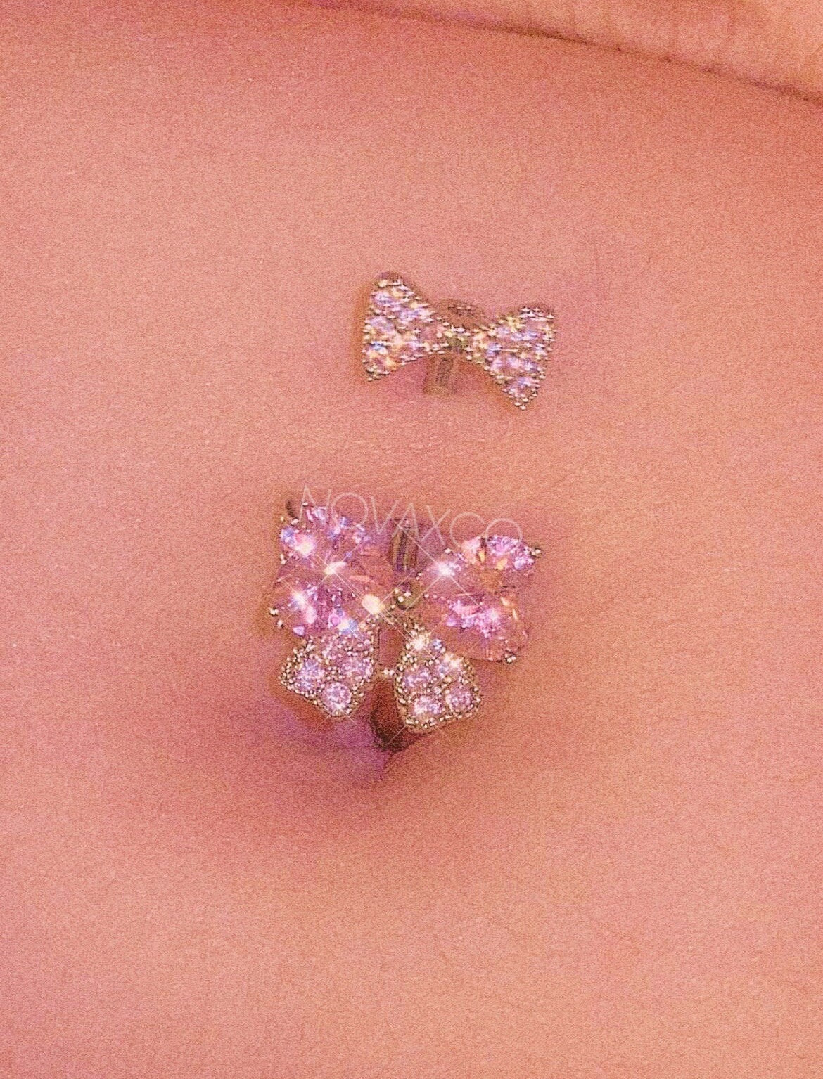 Double End Bow Belly Button Ring