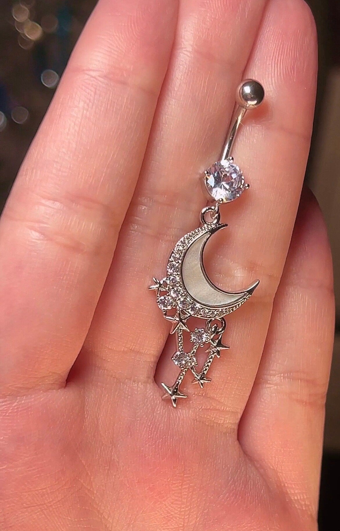 Celestial Moon Belly Ring