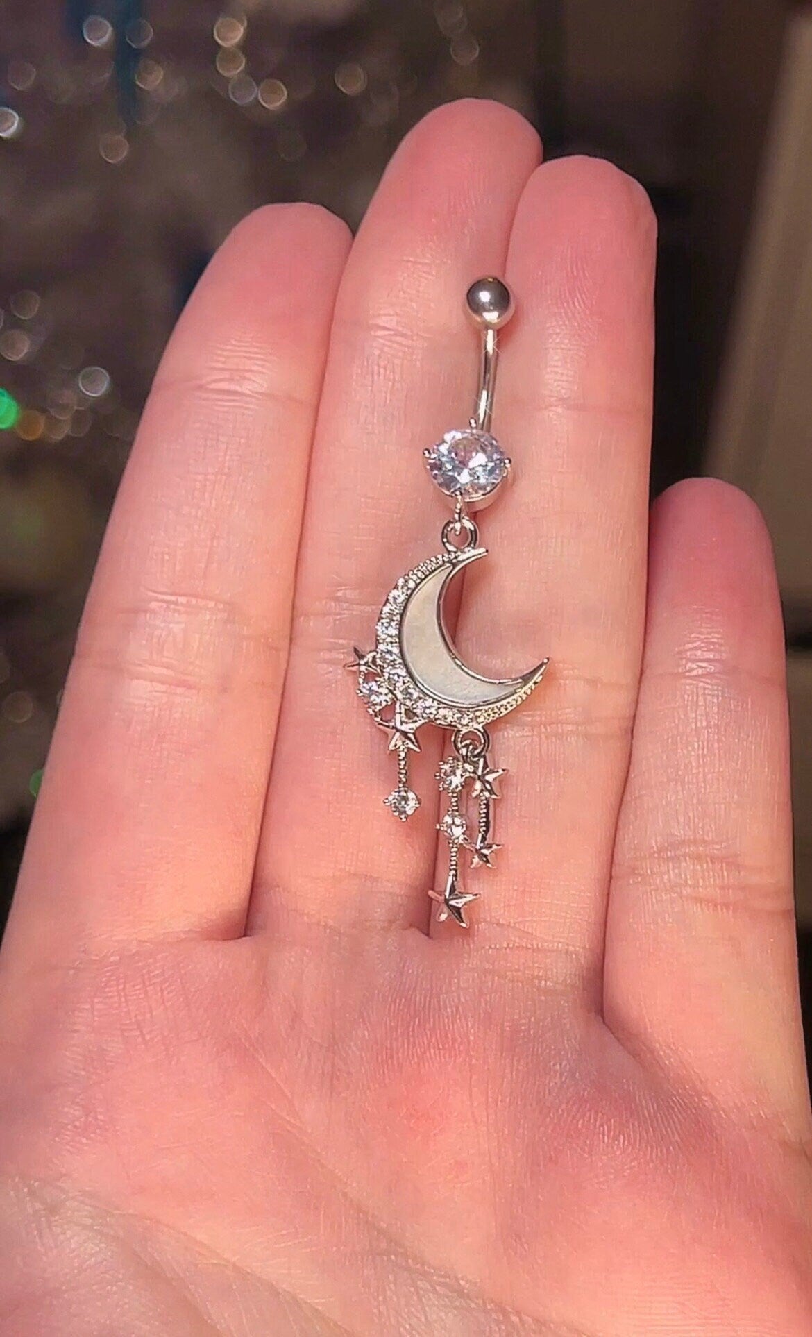 Celestial Moon Belly Ring
