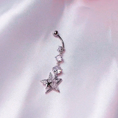 Long Dangly Star Belly Ring