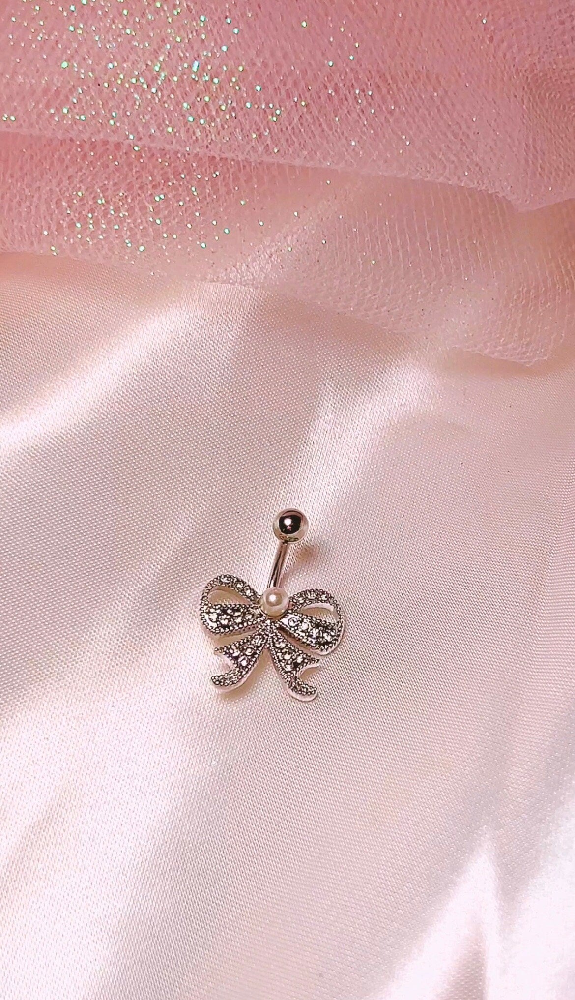 Pearl Ribbon Belly Ring