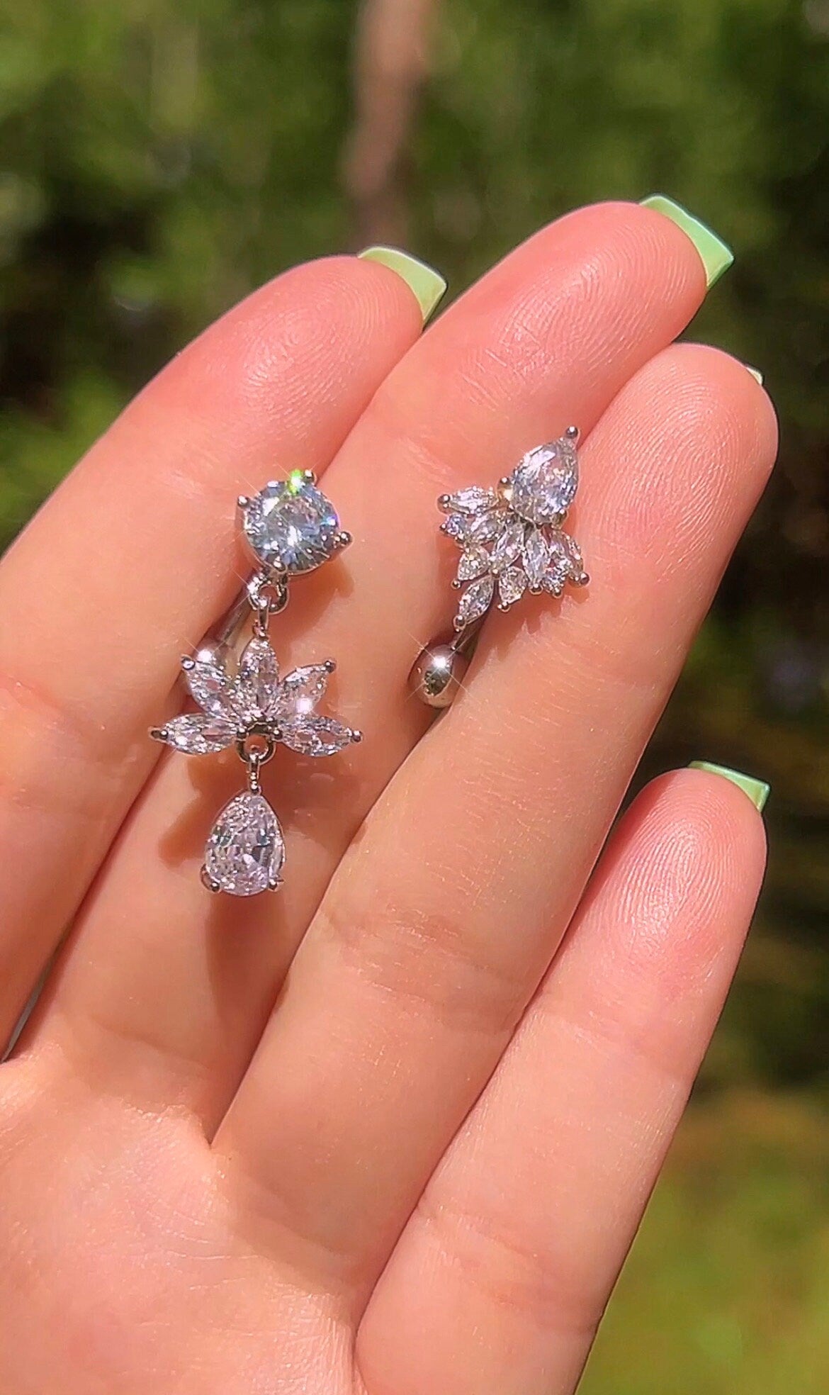 Lotus Top Down Belly Button Rings