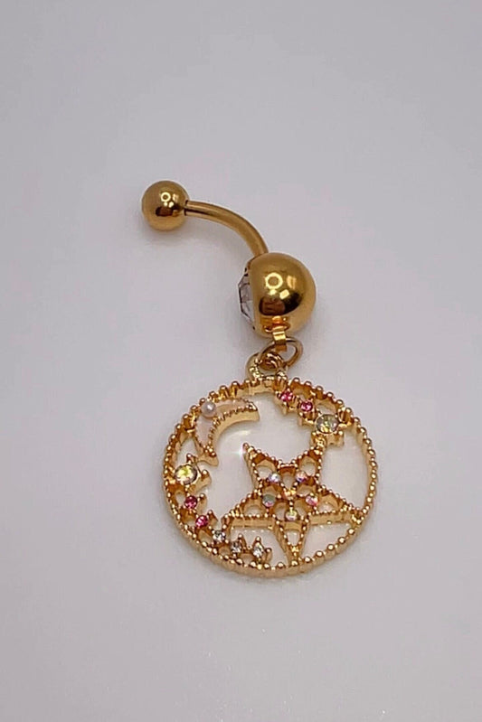 Celestial Sailor Moon Gold Belly Ring