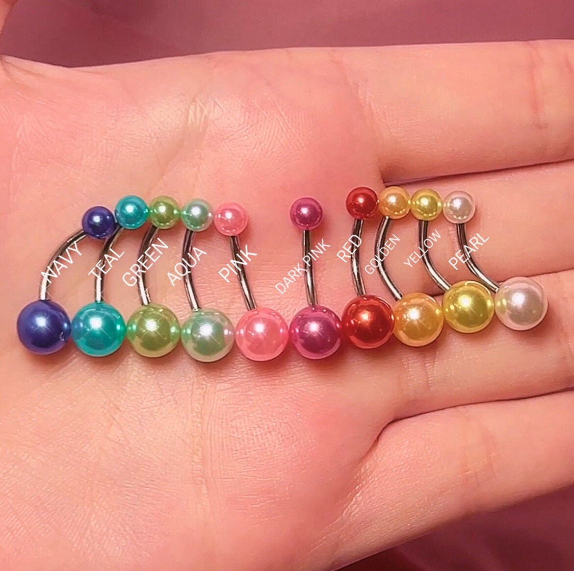 Pearlescent Belly Bars