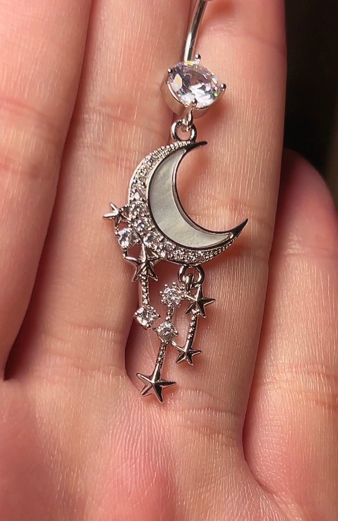 Celestial Moon Belly Ring