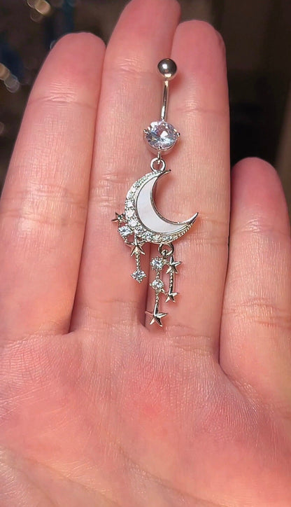 Celestial Moon Belly Ring