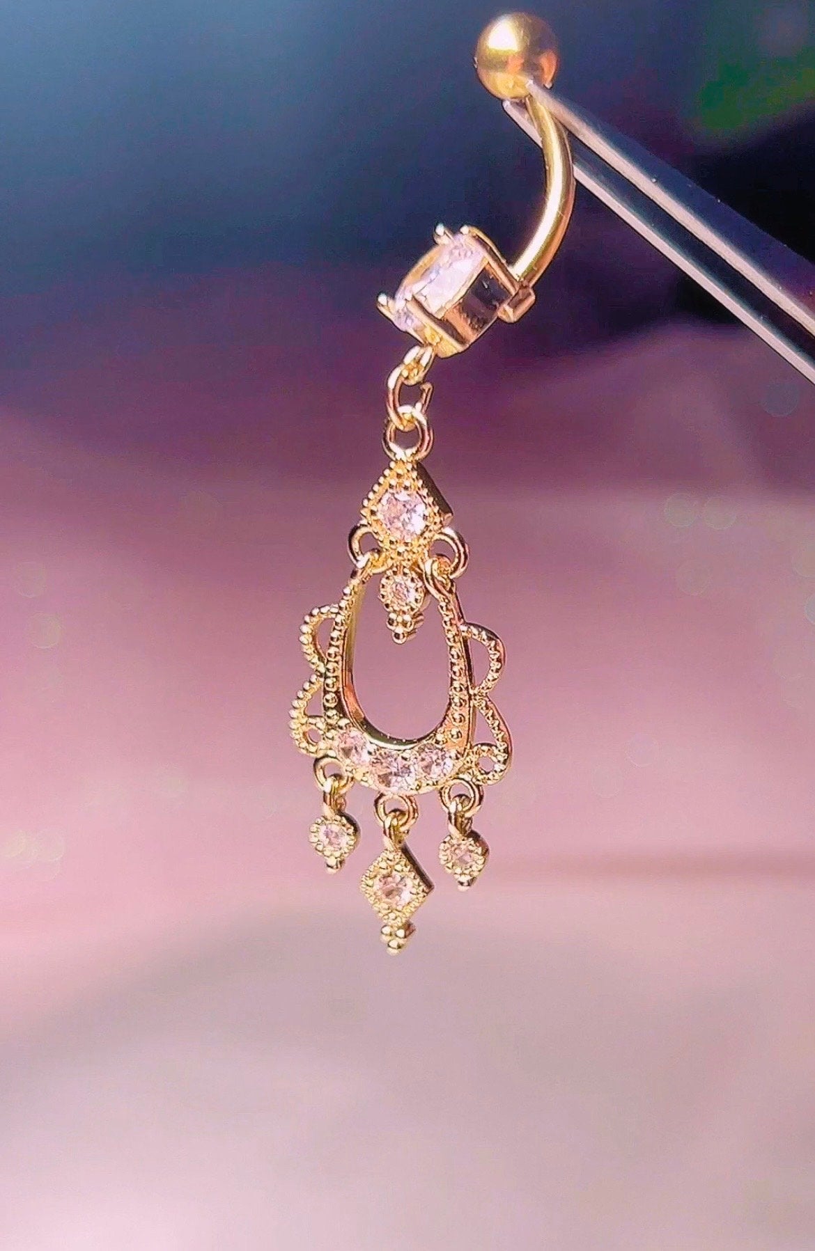 Elegant Dangle Belly Ring