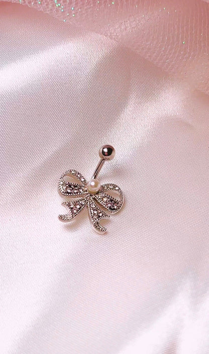 Pearl Ribbon Belly Ring