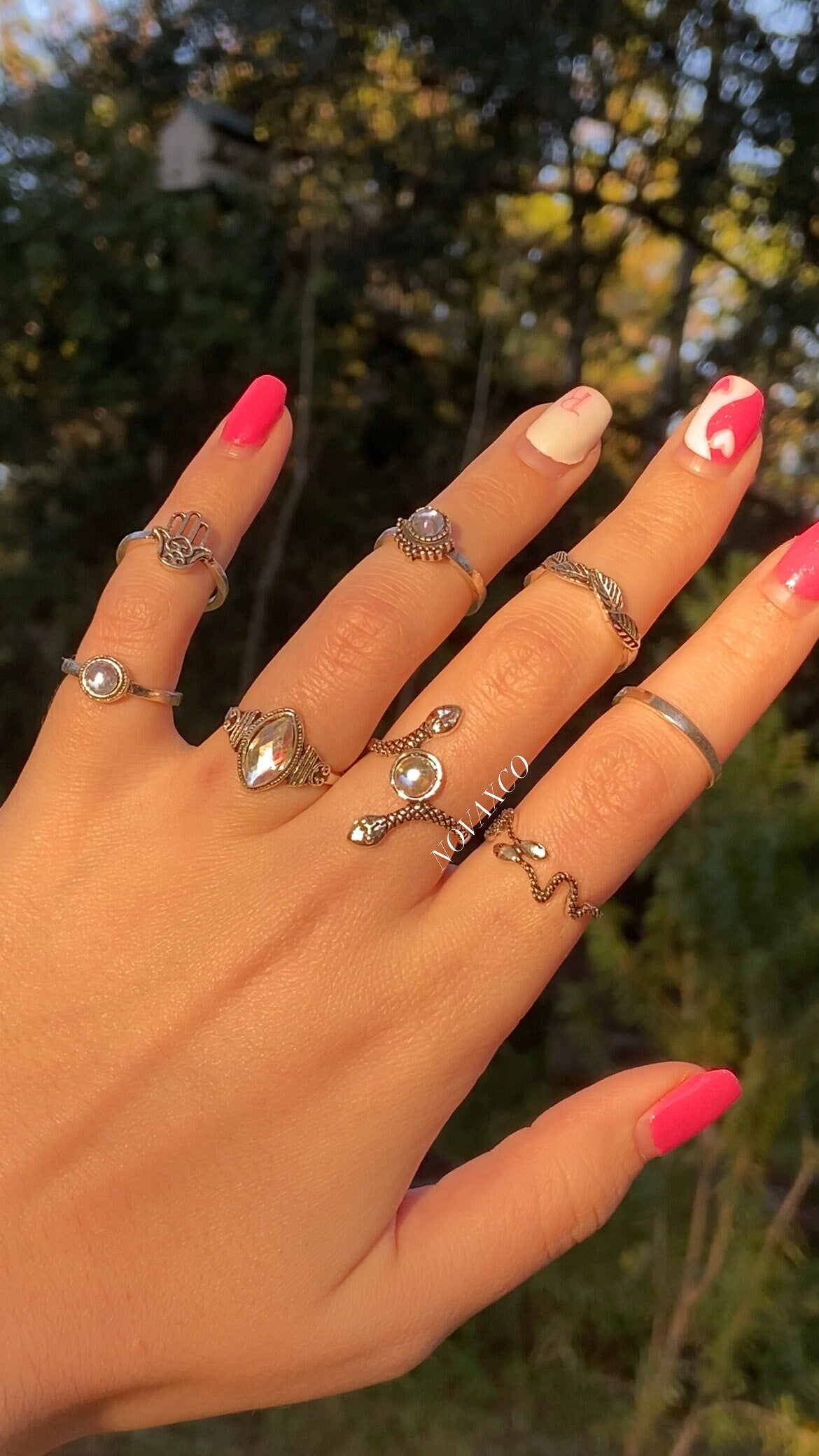 Snake Opal Ring Set