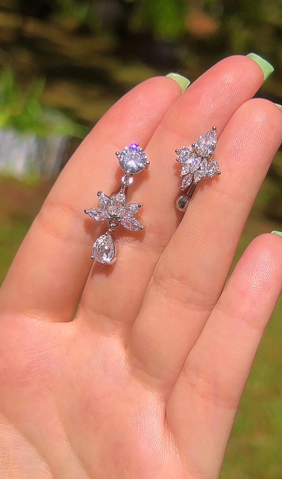 Lotus Top Down Belly Button Rings