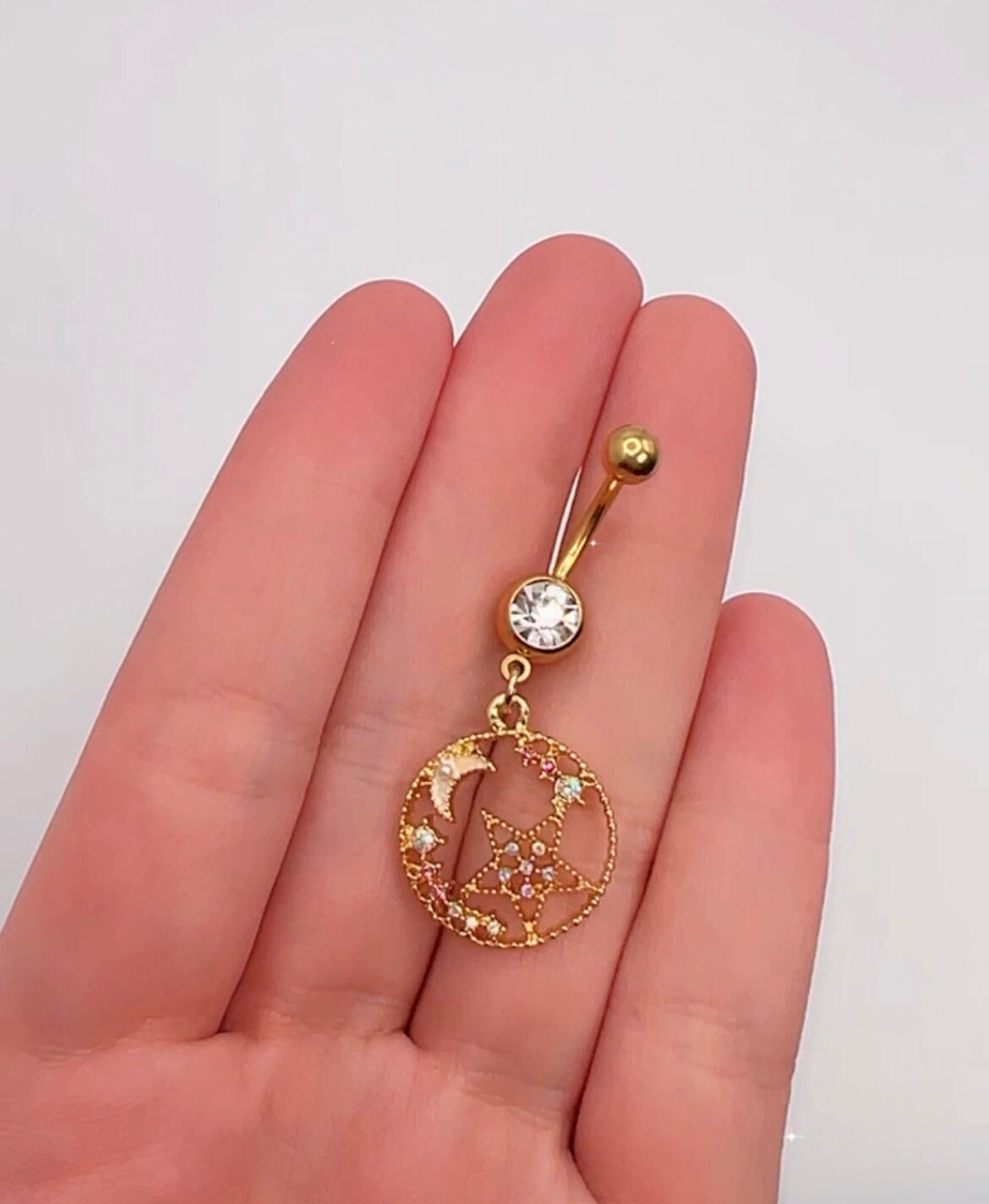 Celestial Sailor Moon Gold Belly Ring