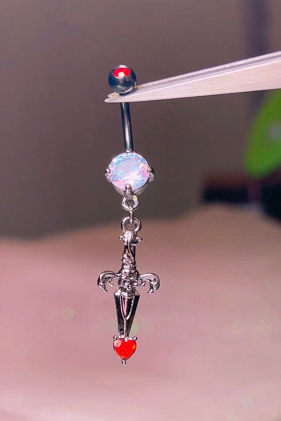 Goth Aesthetic Belly Rings