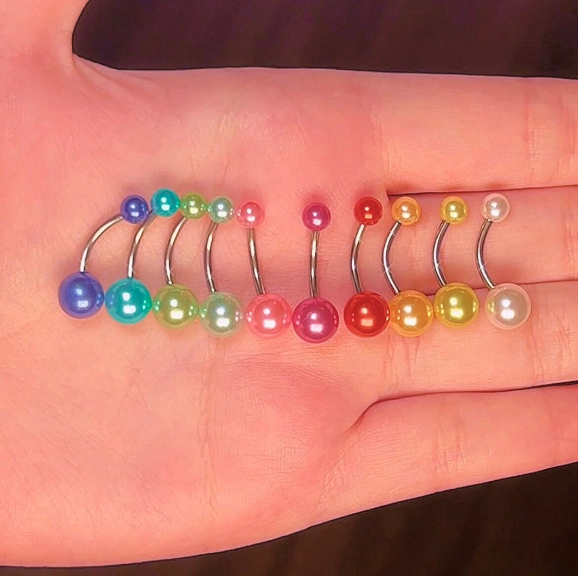 Pearlescent Belly Bars
