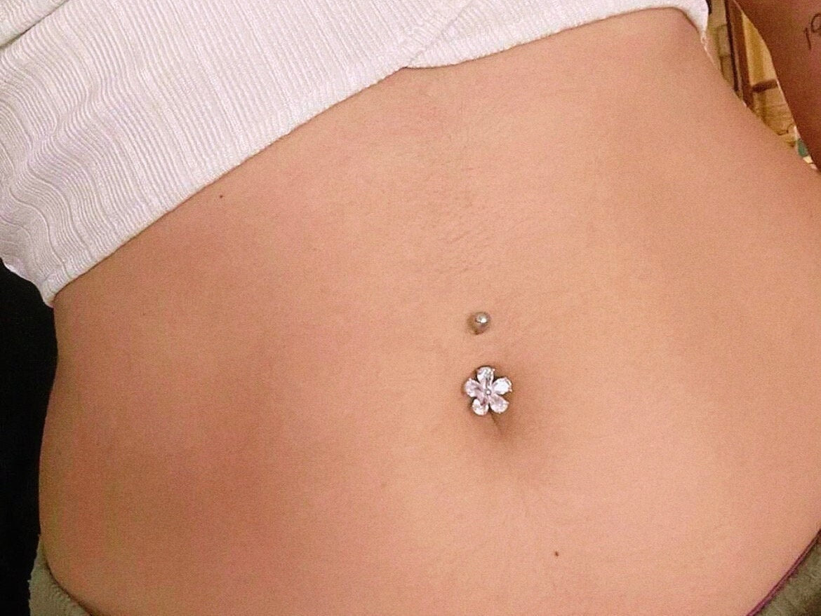 Dainty Flower Belly Ring