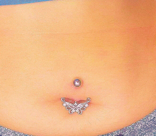 Tiny Fairy Butterfly Belly Ring