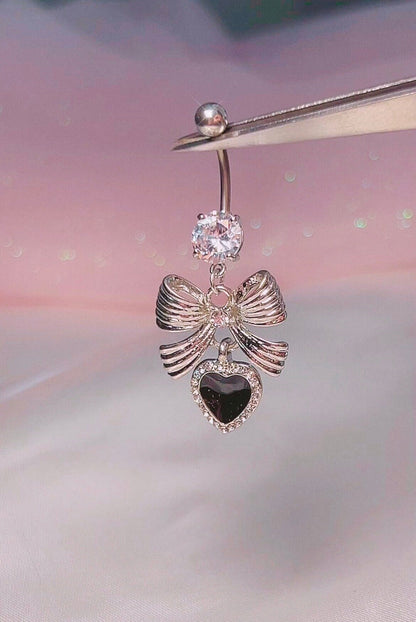 Dark Coquette Bow Belly Ring