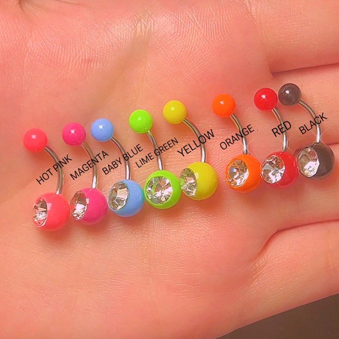 Y2K Neon Belly Bars