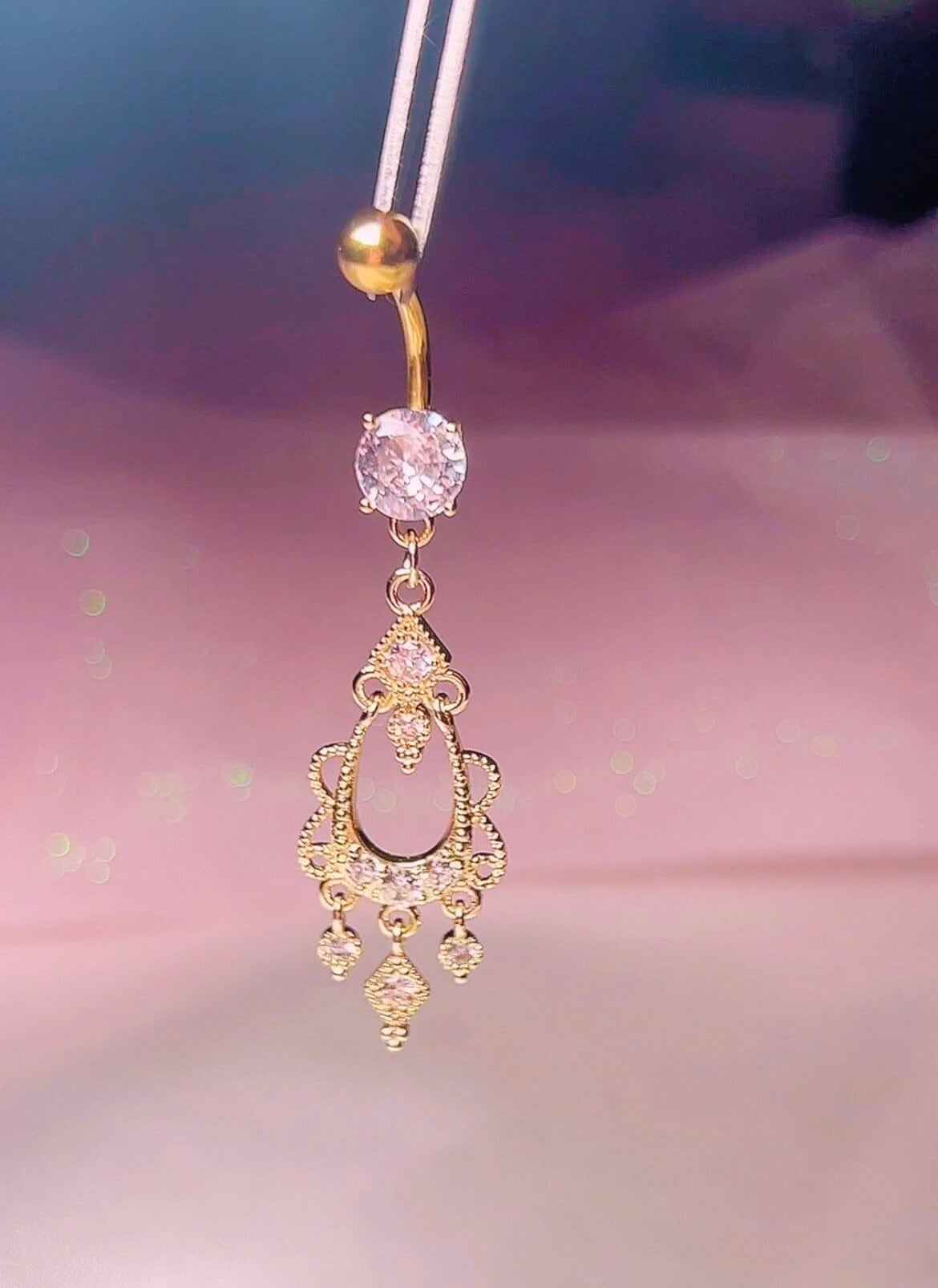 Elegant Dangle Belly Ring