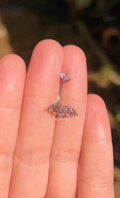 Tiny Bat Titanium Belly Button Ring