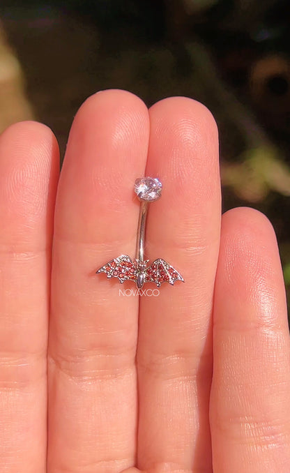 Tiny Bat Titanium Belly Button Ring