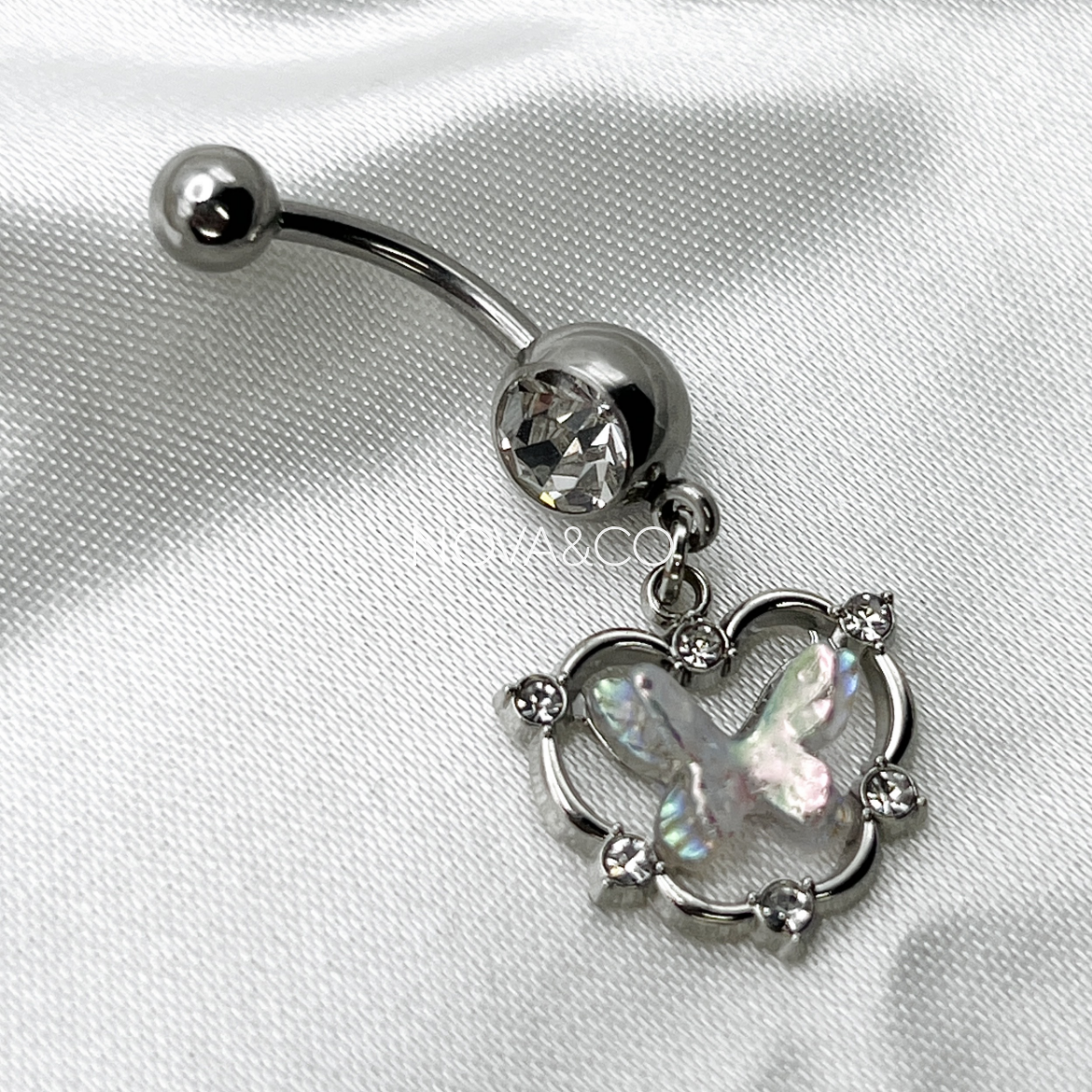 Mariposa Heart Belly Ring