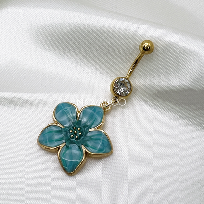 Hibiscus Flower Belly Ring