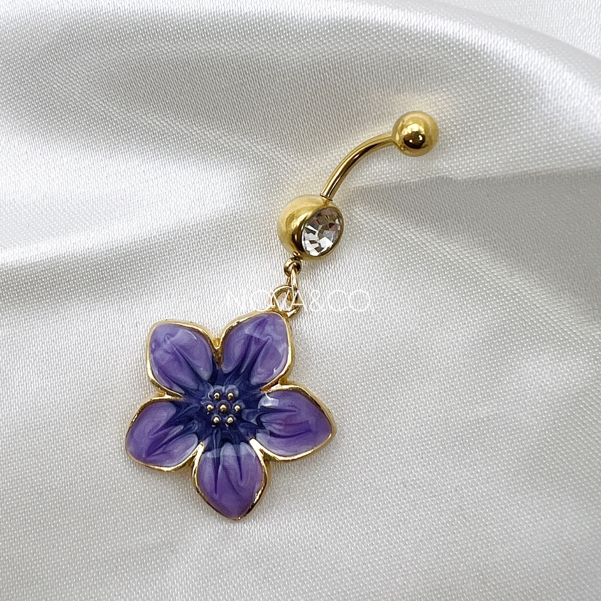 Hibiscus Flower Belly Ring