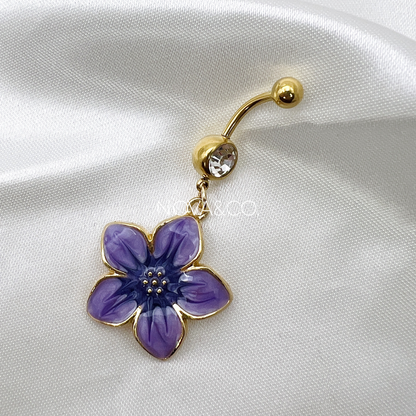 Hibiscus Flower Belly Ring