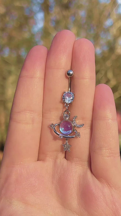 Opalescent Planet Belly Ring