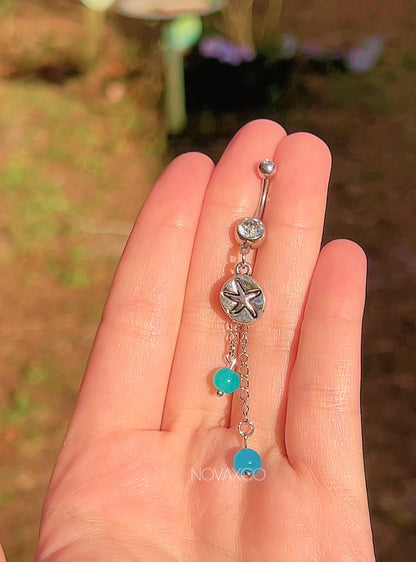 Sand Dollar Dangling Belly Ring