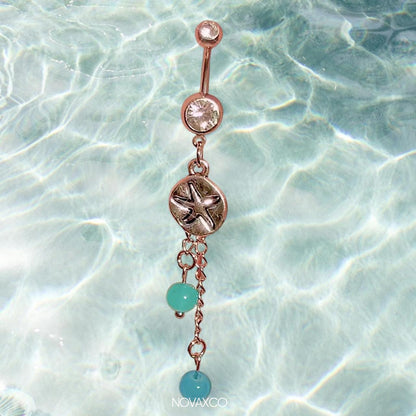Sand Dollar Dangling Belly Ring