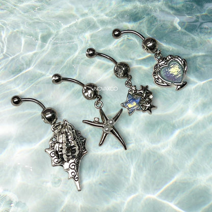 Simple Beachy Charm Belly Rings