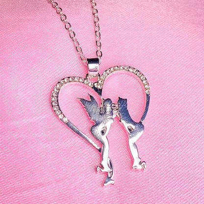 silver fairy charm necklace 