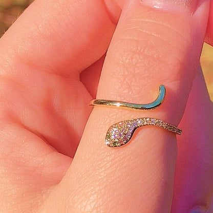 sparkly snake ring 