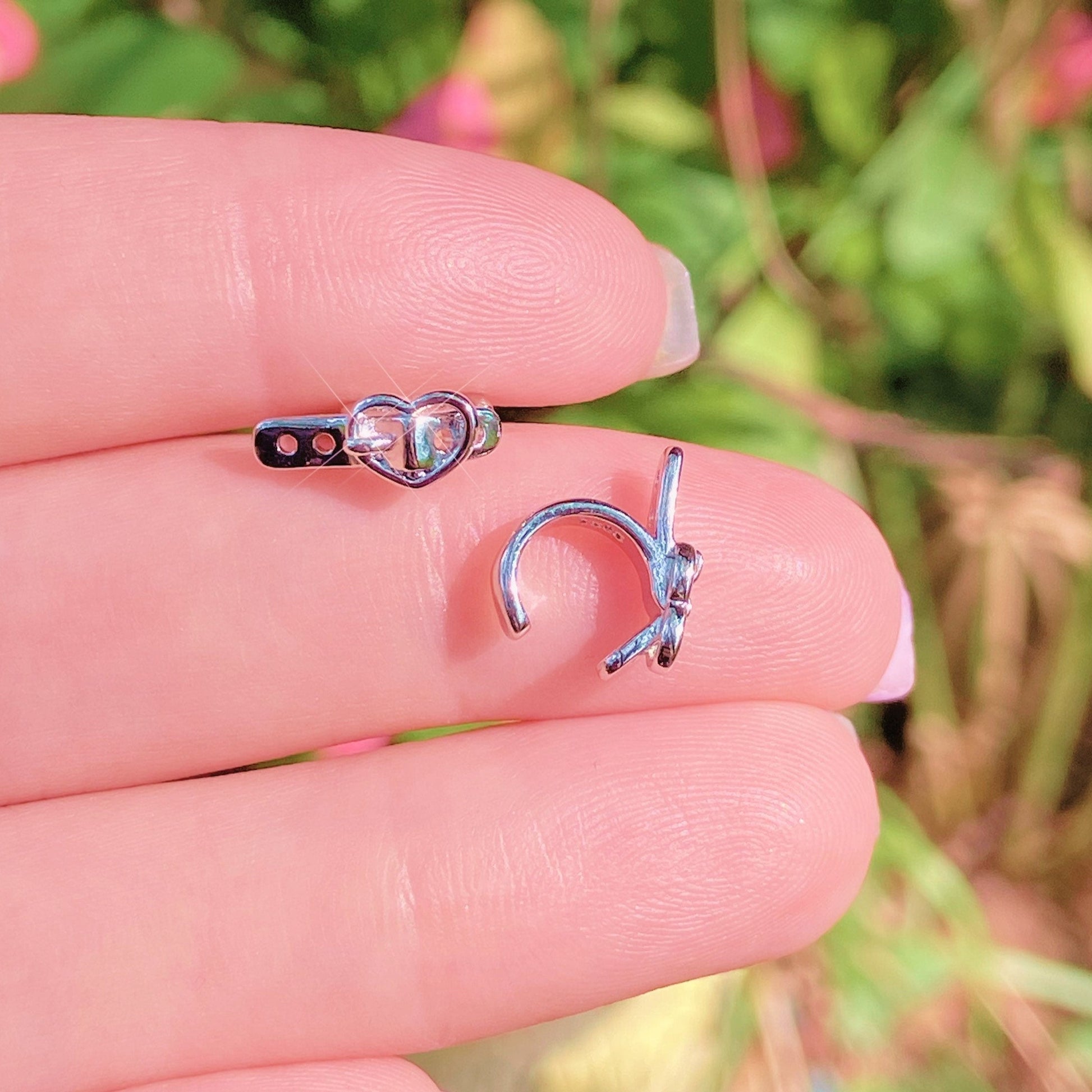 buckle ear cuffs silver