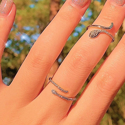 sparkly serpent rings