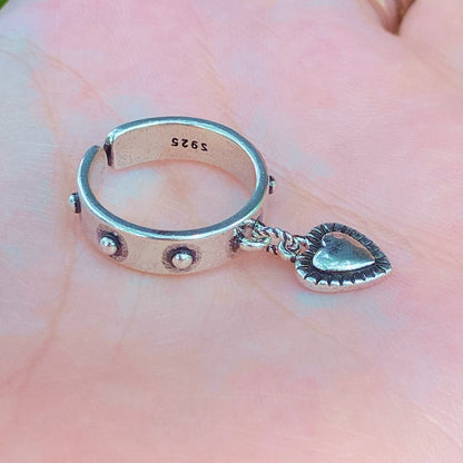 heart charm ring 